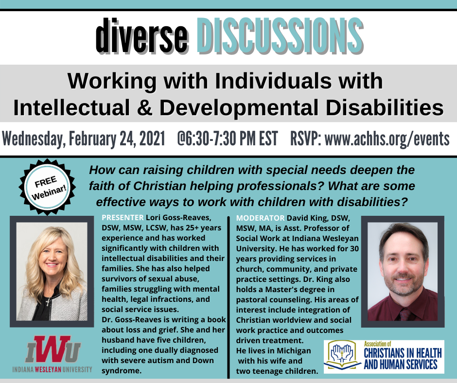 Working with Individuals with Intellectual & Developmental Disabilities