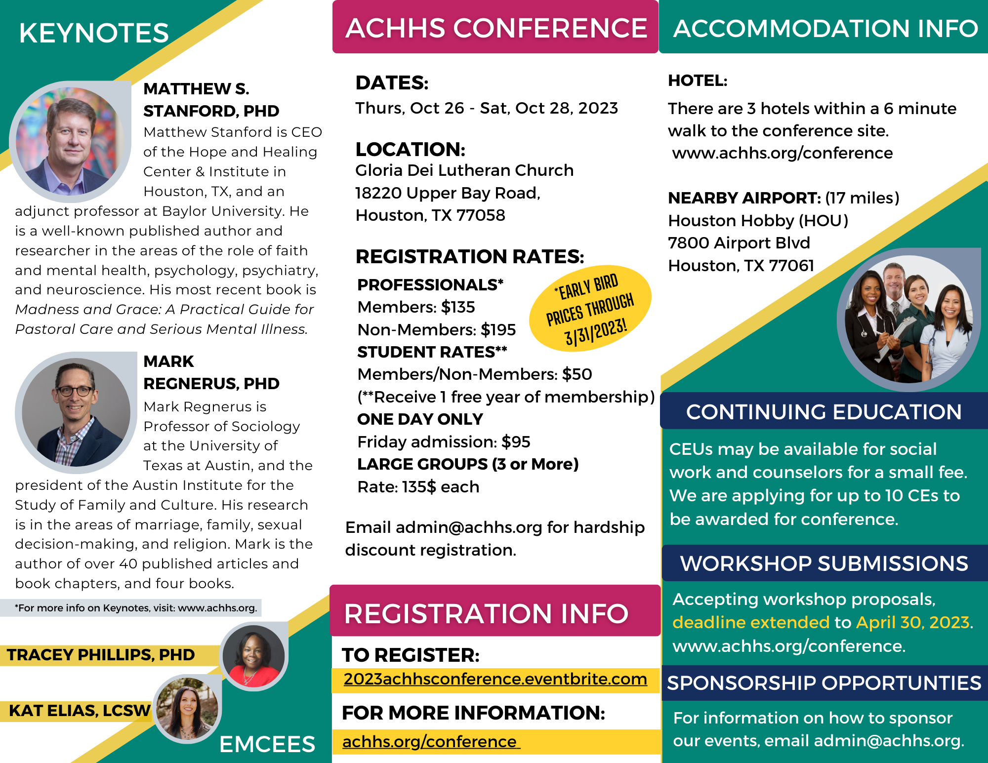 2023 ACHHS Conference Keynote Speakers