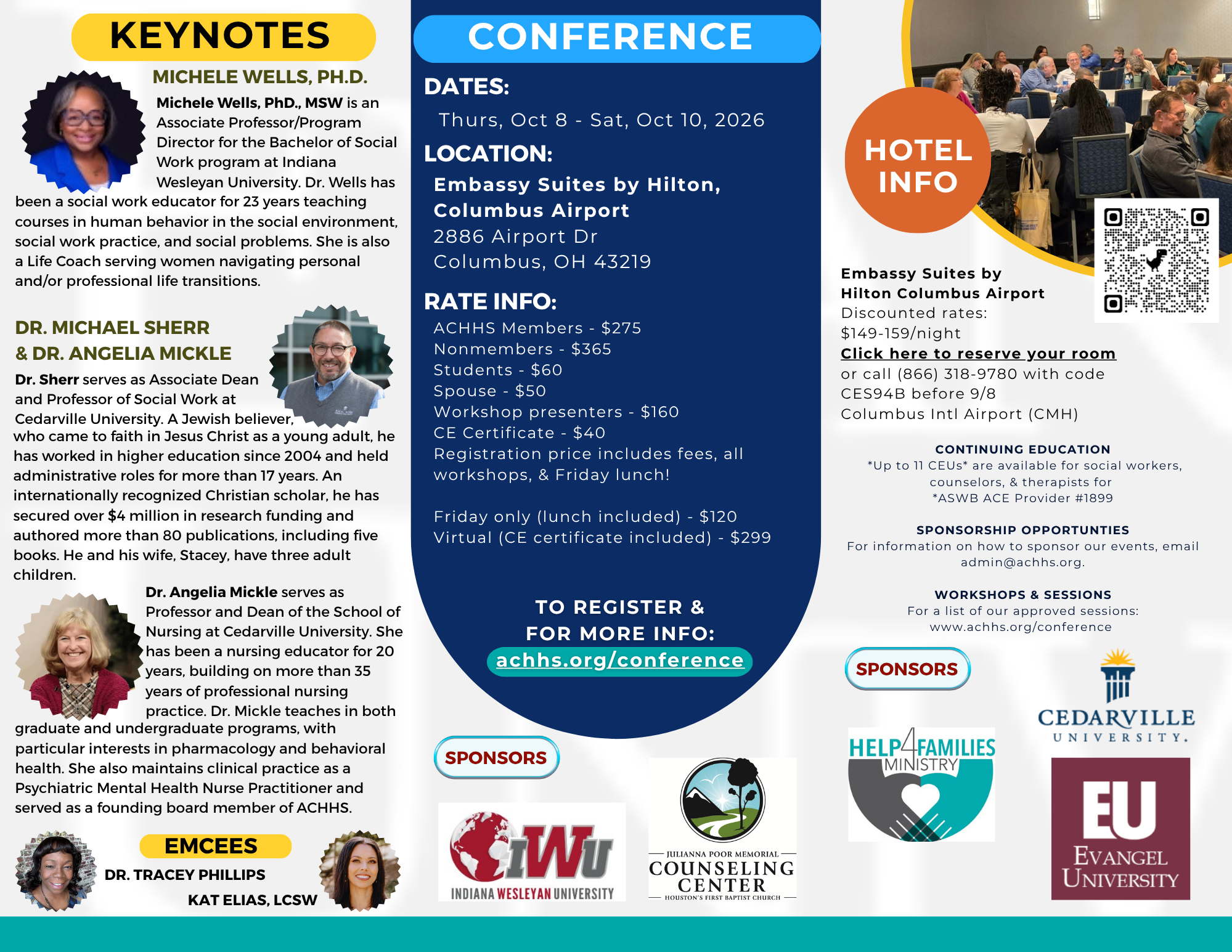 2026 ACHHS Conference trifold brochure